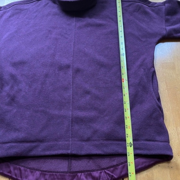Athleta Cozy Karma Funnel Neck Sweatshirt Fleece Burgundy Pullover Top, Size S - Picture 11 of 12